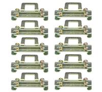 Garosa 10Pcs 35mm Metal Din Rail Fixed Clamp Screw Fixed Type Fasten Clip for Relay Mounting (Silver)