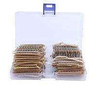 Garosa 1220Pcs Carbon Film Resistors Kit 122 Values 0.33Ω-4.7MΩ 1/4W ±5% Tolerance with Assorted Resistors for Electronic Projects and Industrial Use