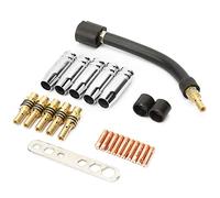 Garosa 15AK Copper Welding Torch Consumables Kit, Durable Material with Gas Nozzle, Tip Holder and Swan Neck for Binzel 15AK MIG Welder Use