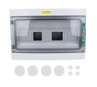 Garosa 18 Way Power Distribution Box Outdoor Electrical Box IP66 Rated with Transparent Cover for Circuit Breaker Wiring and Connection