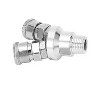 Garosa 2 Way Connector G1/2 Thread Quick Coupler Carbon Steel Chrome Plated 360 Rotatable Air Splitter Pneumatic Fitting with Push to Connect Design for Industrial Automotive and ARO