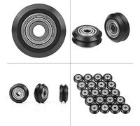 Garosa 20pcs V Groove Wheels, POM Material with 625 Bearings, Durable V Type Pulley Set for 3D Printers and CNC Machines