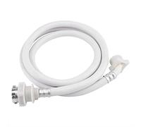 Garosa 2M Long White PVC Washing Machine Water Inlet Hose G1/2 Thread Universal Replacement Laundry Supply Line (2m)