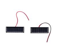 Garosa 2Pcs 4V 0.2W Polysilicon Solar Panel with Electronic Wire 75x25mm Solar Panel Learning Board Solar Glue Board(Without Power Storage Function),Solar Panels