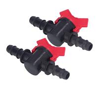 Garosa 2Pcs Control Valve Set - Straight Stop Valve Water Regulator Switch Kit with 12mm Globe Valve ABS Material Black & White