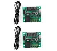 Garosa 2Pcs W1209 DC 12V Digital Temperature Controller Module -50 to 110°C Thermostat Switch with Waterproof Sensor Probe for Refrigeration and Heating Systems