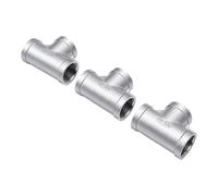 Garosa 304 Stainless Steel 3 Way Pipe Fitting 3/4in NPT Threaded Tee Connector with T Shape Splitter Design for Low Medium Pressure Fuel Air Water Systems