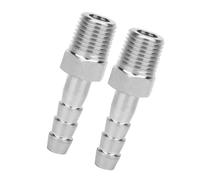 Garosa 304 Stainless Steel Male Thread Connector, Quick Coupling Barb Fitting for Air Pipe Connection, Durable and for Pneumatic Equipment (BSPT1/4-8mm)