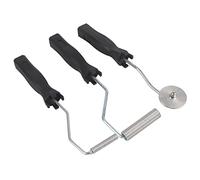 Garosa 3Pcs Aluminum Alloy Fiberglass Bubble Paddle Tool Sawtooth Laminating Roller Kit for FRP Mould Boat Building Composite Repair