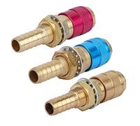Garosa 3Pcs M10 Water Cooled Gas Adapter, Brass Quick Connectors Set for TIG Welding Torch, Fits M10 Hose, Ideal for Professional Welding Applications