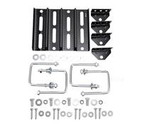 Garosa 4 PCS 10 Inch Boat Trailer Bunk Brackets Heavy Duty Cast Iron Adjustable Top Bunk Bracket Kit with U Bolts for Trailer Upgrades Black