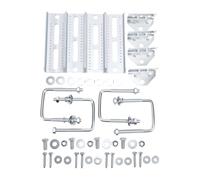 Garosa 4 PCS Boat Trailer Bunk Brackets 10 Inch Top Heavy Duty Cast Iron Brackets with U Bolts Hardware for Adjustable Trailer Crossmember Upgrades Silver