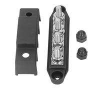 Garosa 4 Position Power Distribution Block, Heavy Duty Bus Bar with M10 Studs, 250A Capacity for Automotive and RV Applications (Black)