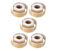 Garosa 5 Rolls Kraft Label Sticker 1250Pcs 5x3cm Blank Self Adhesive Kraft Labels for Jar Bottle Container Storage Box and Office Folder