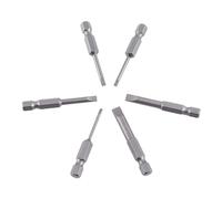 Garosa 50mm Hex Shank Set, S2 Alloy Magnetic Slotted Bits, 6 Sizes for Electric Screwdrivers and Drills