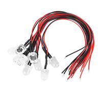 Garosa 50PCS 12V LED Pre-Wired Luminous Diode 10mm Round Head Light Beads Orange-Lighting for Home Automotive Lighting with Stable Performance Low Power Consumption