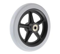 Garosa 6 Inch Front Caster Wheels for Wheelchairs Rollators Walkers Anti-Slip Rubber Replacement Trolley Mobility Aid Universal Fit Durable Lightweight Easy Install Non-Marking Wheelchair Accessories