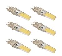 Garosa 6Pcs 220V 9W G9 LED Bulbs Dimmable 500LM COB Lamp for Home Ceiling Landscape Chandelier Lamps(Cool White 6500k)