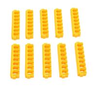Garosa 7 Hole Drill Bit Holder, Robust PP Material,Measuring 75x16.7mm,Organized Tool Maintenance,Precise Crafted Replacement,for Workshops Job Sites (Narrow Yellow)