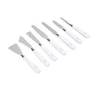 Garosa 7PCS Stainless Steel Palette Set, Multifunctional Paint Mixing Tools for Artists, Includes Various Shapes and Sizes for Oil and Acrylic Painting