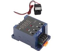 Garosa AC Digital Ammeter AC Current Meter AC Amperage Meter 0.3-50A Measure Range with Upper Lower Limit Alarm Delay Relay for Electrical Circuit Monitoring (50A)