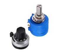 Garosa Adjustable Resistor Counting Dial Knob Set, 10K Ohm 3590S-2-103L Wirewound Precision Potentiometer Pot 10 Turns Knob, Potentiometers