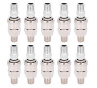 Garosa Air Compressor Connector Stainless Steel Arrow Storage Case Connector 10 Set Self Locking Barb Coupler for 8mm ID PU Hose 145 to 158F Air Hose Use