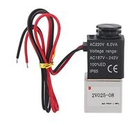 Garosa Aluminum Alloy Electric Solenoid Valve 2 Position 2 Way Normally Closed G1/4in 2V025-08 with Quick Reversing Stable Performance for Industrial Automation Hydraulic Systems (AC220V)