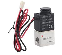Garosa Aluminum Alloy Electric Solenoid Valve 2 Position 2 Way Normally Closed G1/4in 2V025-08 with Quick Reversing Stable Performance for Industrial Automation Hydraulic Systems (DC24V)