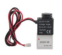 Garosa Aluminum Alloy Electric Solenoid Valve 2 Position 2 Way Normally Closed G1/4in 2V025-08 with Quick Reversing Stable Performance for Industrial Automation Hydraulic Systems (DC12V)