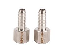 Garosa Barb Joint 304 Stainless Steel BSPP Female Thread Quick Coupling Connector 3 8in 10mm for Pneumatic Equipment Compressed Air Transfer 2PCS Pipe Fitting (3/8"-10mm)