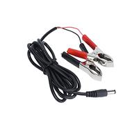 Garosa Battery Cable Copper Wire Charging Clamp Adapter 1.5m 12V 24V 2A 50W with Red Black Clips and 5.5 X 2.5mm DC Plug for Car Motorcycle Battery Charging