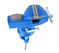 Garosa Bench Vise, Cast Steel Table Vise with 360 Degree Rotation, Clamp On Design for Woodworkers and Craftsmen (50mm/2in (1.5kg) Blue)