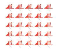 Garosa Cable Stackers for Coaxial Data Wire Romex Clips Plastic Electrical Wire Stackers 25Pcs with Stainless Steel Nails for Brick Drywall Metal Studs Power Cables CAT5 Network Cables (Red)