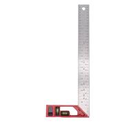 Garosa Carpenter Square Ruler 1.6mm Thickened Stainless Steel Die Cast Aluminum Alloy Handle 400mm with Dual Axle Level Bubbles for Woodworking Construction Math Crafting
