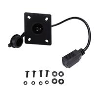 Garosa Cart Charging Port Adapter Plug 14 AWG 470mm for RXV | Copper and rubber build, panel mount with cover, fits Club Car and E-Z-GO RXV, direct replacement parts