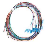 Garosa Ceramic Ferrule Plug 12 Strand Fiber Optic Pigtail 1.5 Meter Single Mode LC UPC Fiber Pigtail for Optical Fiber LAN, Optical Fiber Communication System, Instruments, Network CATV