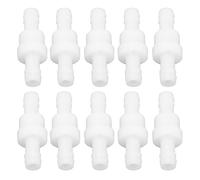 Garosa Check Valve PE Single Way Non Return Valve 10 Pack 6mm for Aquarium Air Pump and Fluid Lines White Helps Reduce Backflow for Fish Tank Use (10mm White)