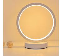 Garosa Circle Table Lamps Bedroom Bedside Night Light Led Lighting Creative Home Decor Minimalist Lamps for Bedroom Living Room (Three Colors)