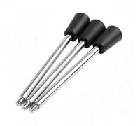 Garosa Clamping Handles M12 Thread 3PCS 13mm X 211mm, Heavy Duty Drill Press Handle Rod, Carbon Steel, Lathe Mill Revolving Crank, with Leather Wrapped Anti Slip Rubber Grip (M12 3)