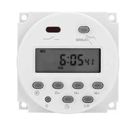 Garosa CN101A 12V Mini LCD Digital Programmable Timer Relay Switch, Weekly Schedule Microcomputer Control, Waterproof Cover, White