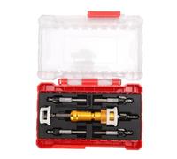 Garosa Countersink Drill Bit Set, HSS Screw Countersink Kit with Depth Stop and 1 4 Inch Hex Shank, 7PCS with 5 Sizes for Wood Screws, Drilling Pilot Holes in Woodworking