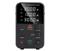 Garosa DC Power Supply 0-30V 5A 300W Adjustable Switching Regulated Bench Power Supply with Encoder Adjustment USB Fast Charging and Intelligent Temperature Control Fan for Lab Equipment (UK Plug