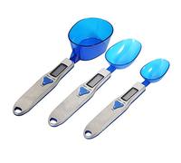 Garosa Digital Kitchen Scale with Interchangeable Spoons - 3 Blue Spoons Included - 500g/0.1g Precision Electronic Weighing Scale for Tea, Flour, Spices, Medicine - Accurate Digital Measuring Spoon