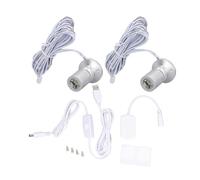 Garosa Dimmable Mini Spotlight USB 5V LED Accent Light 2-Pack for Display Cabinets Jewelry Cabinets Porch Shelves Hallway Silver