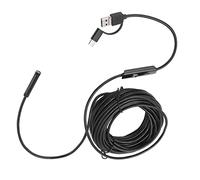 Garosa Endoscope USB Endoscope ABS Flexible Cord Snake Camera 7.0mm Lens 640x480 IP67 6 LED Adjustable Light for Equipment Inspection Pipe Overhaul (10m)
