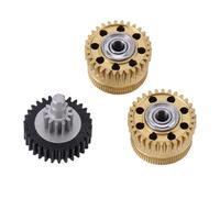 Garosa Extruder Gear Kit 2Pcs All Metal DLC Coated Drive Gears for Prusa i3 K2 Plus with Wrench Hardened Steel Long Lasting 3D Printer Parts Accessories