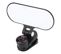 Garosa Fisheye Lens for Online Piano Classes Wide Angle Lens with Dual Split Screen Mirror Effect Optical Glass for Mobile Aluminum Alloy Clamp On Teaching Accessories