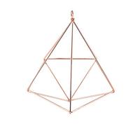 Garosa Freestanding Air Plants Holder Wall Mount Hanging Plant Stand Rack Geometric Pentagon Shaped for Potted Plants Indoor Outdoor Rose Gold Decor