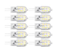 Garosa G4 Bulb, 10Pcs DC 12V G4 LED Bulb Bi Pin Base LED Light Bulb Brightness Dimming G4 LED Bulb 80 to 300LM Transparent Shell, Under Counter Fixtures (Warm Light)